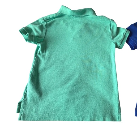 Two Polo Ralph Lauren Little Boys Short Sleeve Polo Shirt Mint Blue Size 5 - Picture 7 of 9